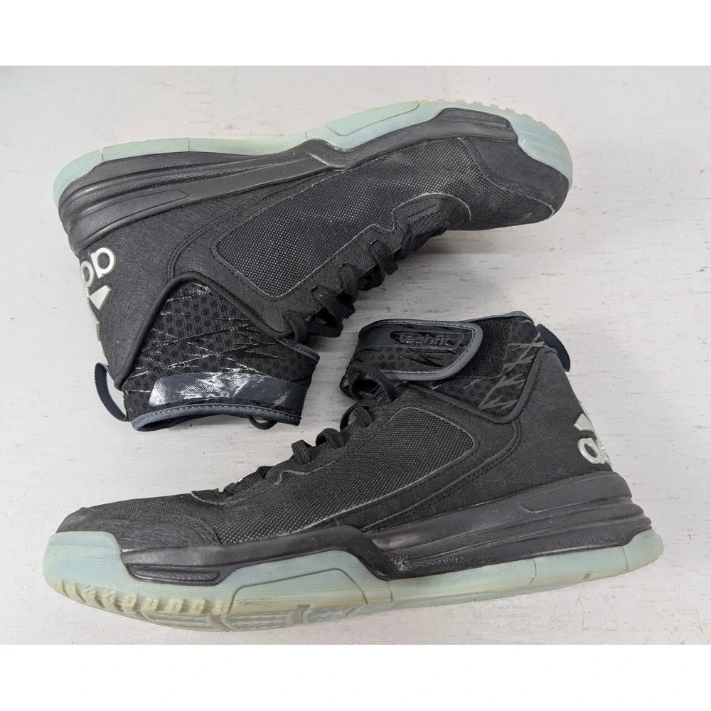Adidas Dual Threat Techfit Basketball Shoes Men's 11 Black Adiprene+‎ High Top